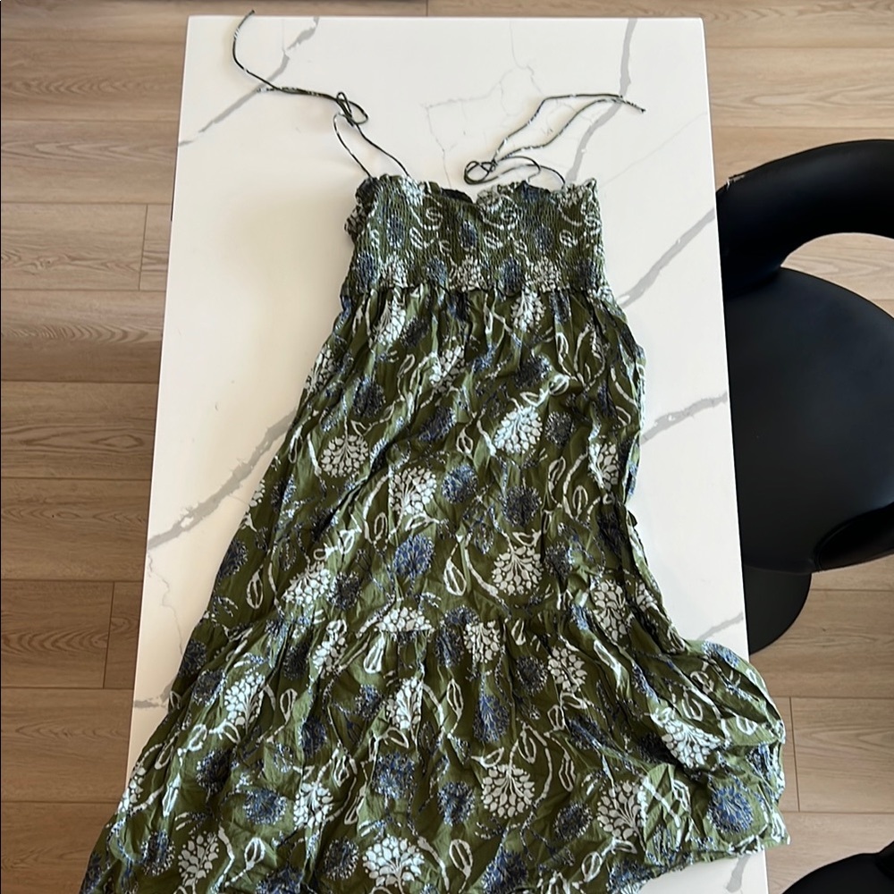 Floral Green Maxi Dress